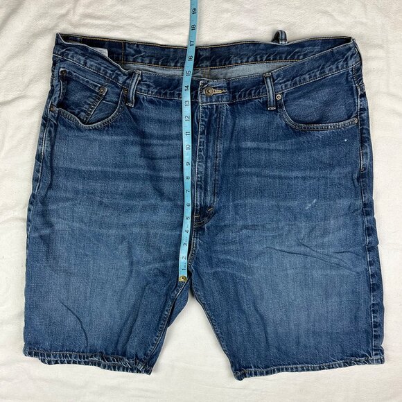 Levi's 569 Jean Shorts Jorts Blue Size 44 Medium Wash Denim High Rise Pockets - Picture 12 of 13